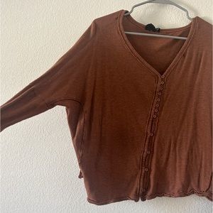XS BROWN URBAN OUTFITTERS OVERSIZED SWEATER